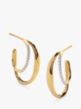 Monica Vinader Lab Grown Diamond Nura Earrings, Gold