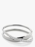 Monica Vinader Diamond Nura Wrap Ring, Silver