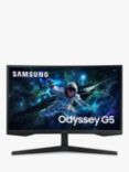 Samsung Odyssey G55C LS27CG552EUXXU QHD Curved Gaming Monitor, 27", Black