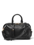 Aspinal of London Hudson Pebble Leather Bowling Bag, Black