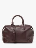 Aspinal of London Hudson Small Grain Milled Pebble Leather Bowling Bag