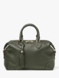 Aspinal of London Hudson Small Grain Milled Pebble Leather Bowling Bag, Green