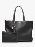 Aspinal of London Hudson Small Grain Milled Pebble Leather Oversized Tote Bag