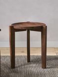 Nkuku Umar Acacia Wood Side Table, Dark Brown