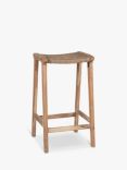 Nkuku Vinay Woven Counter Stool, Mid Brown