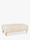 Nkuku Sanja Upholstered Ottoman, White/Off White