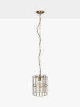 Nkuku Kirindi Glass Pendant Light, Metallic Brass