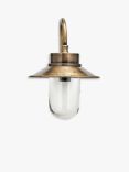 Nkuku Alwar Outdoor Wall Light, Brass