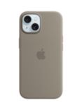 Apple Silicone Case with MagSafe for iPhone 15, Clay