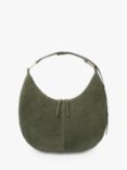 Apatchy Nora Suede & Leather Shoulder Bag, Olive