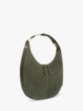 Apatchy Nora Suede & Leather Shoulder Bag, Olive