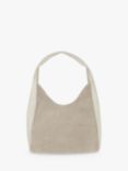 Apatchy Henry Suede & Leather Hobo Bag, Stone