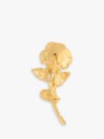 Susan Caplan Pre-Loved Rediscovered Collection Faux Pearl Rose Brooch, Gold