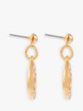 Susan Caplan Pre-Loved Rediscovered Collection Swarovski Crystal Circle Drop Earrings, Gold