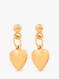 Susan Caplan Pre-Loved Rediscovered Collection Heart Drop Earrings, Gold