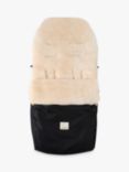 BINIBAMBA Sheepskin Puffmuff Footmuff, Milk