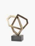 Libra Interiors Cubist Sculpture, H36cm, Antique Bronze