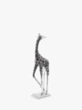 Libra Interiors Giraffe Sculpture Head Back, H39.5cm, Silver