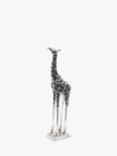 Libra Interiors Giraffe Sculpture Head Forward, H39cm, Silver