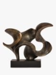 Libra Interiors Romulus Abstract Sculpture, H39.5cm, Antique Bronze