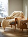 Laura Ashley Berwyn Faux Fur Throw, Cream