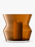 LSA International Sculpt Vase/Lantern, Small, H23cm, Cognac