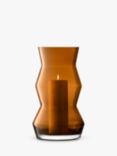 LSA International Sculpt Vase/Lantern, Large, H36cm, Cognac