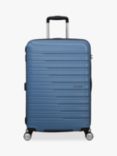 American Tourister Flashline 8-Wheel 67cm Expandable Medium Suitcase, Coronet Blue