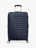 American Tourister Flashline 8-Wheel 67cm Expandable Medium Suitcase, Ink Blue