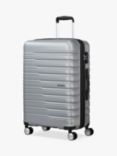 American Tourister Flashline 8-Wheel 67cm Expandable Medium Suitcase, Sky Silver