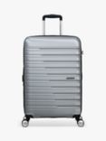 American Tourister Flashline 8-Wheel 67cm Expandable Medium Suitcase, Sky Silver