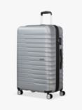 American Tourister Flashline 8-Wheel 78cm Expandable Large Suitcase, Sky Silver