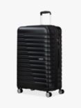 American Tourister Flashline 8-Wheel 78cm Expandable Large Suitcase, Shadow Black