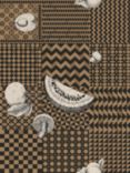 Cole & Son Frutta e Geometrico Wallpaper, Black, White & Gold 123/6031