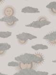 Cole & Son Soli e Nuvole Wallpaper, Beige & Soft Gold 123/2009