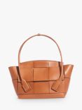 Pre-loved Bottega Veneta Leather Large Arco Intrecciato Tote Bag, Brown