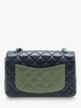 Pre-loved CHANEL 2015 Diamond Quilted Lambskin Mini Shoulder Bag, Green