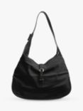 Pre-loved GUCCI Jackie Canvas and Leather Shoulder Bag, Black