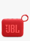 JBL Go 4 Bluetooth Waterproof Portable Speaker, Red