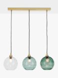 MADE Ilaria 3 Pendant Diner Ceiling Light, Blue