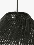 MADE Java Rattan Lampshade, Black