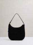 Reiss Marianna Leather Shoulder Bag, Black