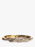 L & T Heirlooms Pre-Loved 9ct Yellow Gold Twist Diamond Ring, Gold