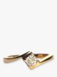 L & T Heirlooms Pre-Loved 9ct Yellow Gold Twist Solitaire Diamond Ring