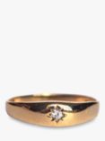 L & T Heirlooms Pre-Loved 9ct Yellow Gold Cubic Zirconia Gypsy Ring, Dated Circa 2013