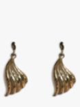 L & T Heirlooms Pre-Loved 9ct Yellow Gold Wave Style Earrings