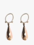 L & T Heirlooms Pre-Loved 9ct Rose Gold Bomber Dropper Earrings