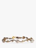 L & T Heirlooms Pre-Loved 9ct Yellow Gold Cubic Zirconia Flower Bracelet