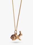 L & T Heirlooms Pre-Loved 9ct Yellow Gold Hare Pendant Necklace, Dated Circa 1983