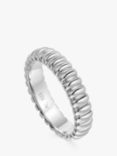 Astley Clarke Ridged Band Ring, Silver